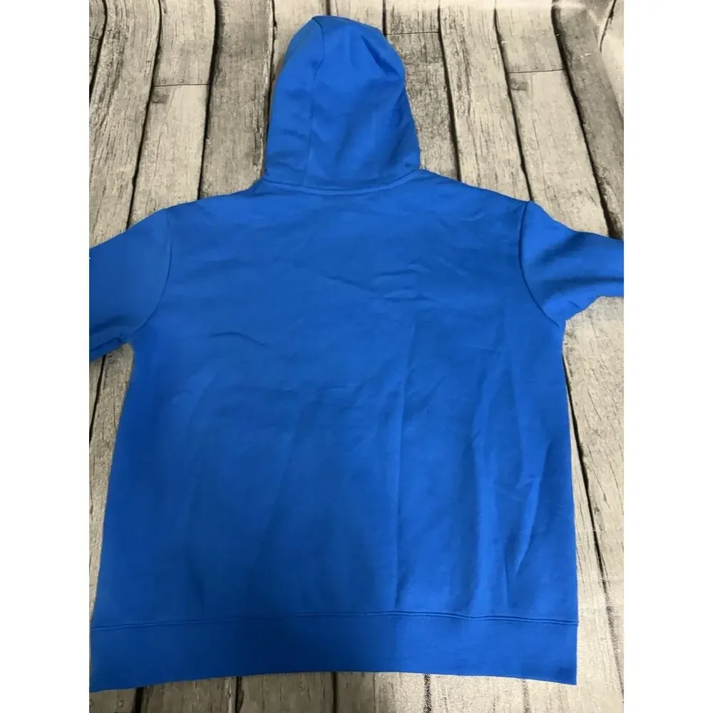 NWT Women's Nike Detroit Lions Club Fleece Hoodie Sweatshirt Large Honolulu Blue